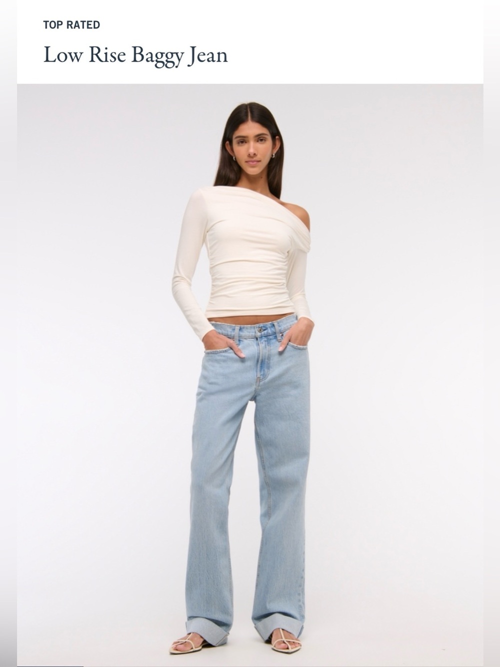 Abercrombie & Fitch Light Blue Low-Rise Baggy Jean